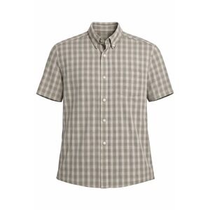 Dadcore Eddie Bauer Mens Plaid Short Sleeve Button Down Shirt Casual Tall XL